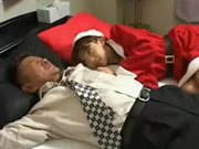 Masturbación japonesa de la chica de Navidad